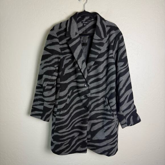 Torrid Grey Tiger Wave Jacquard Blazer Style Coat 2X NWT 40995116 - Picture 3 of 16